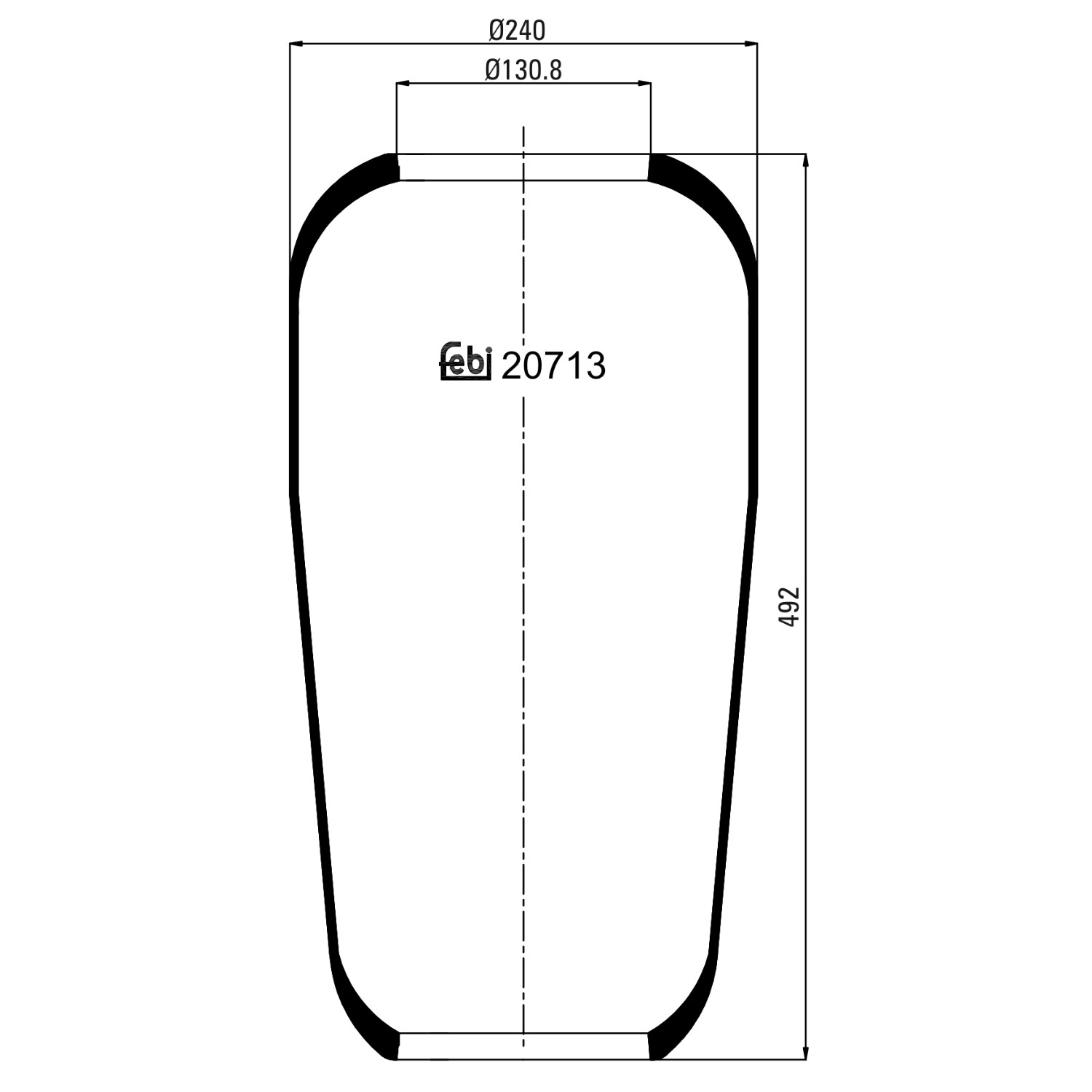 Пневмоподушка задня Blacktech RL9824
